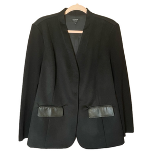 Worth New York Black Wool and Cashmere Blazer Jacket